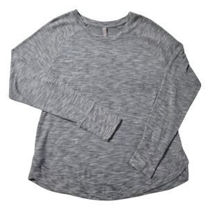 Athleta Mindset Gray Sweatshirt Top Size Large Gym Yoga #472751